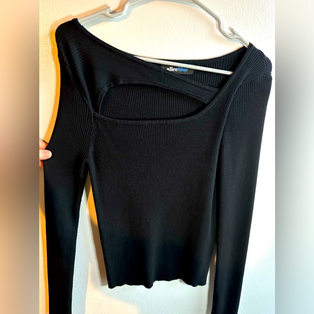 Black long sleeve top
